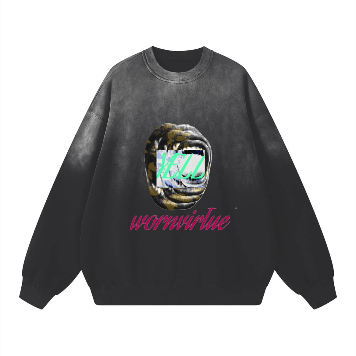 Sunfade Drop-Shoulder Cotton Sweatshirt